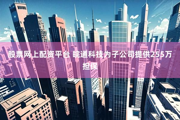 股票网上配资平台 皖通科技为子公司提供255万担保