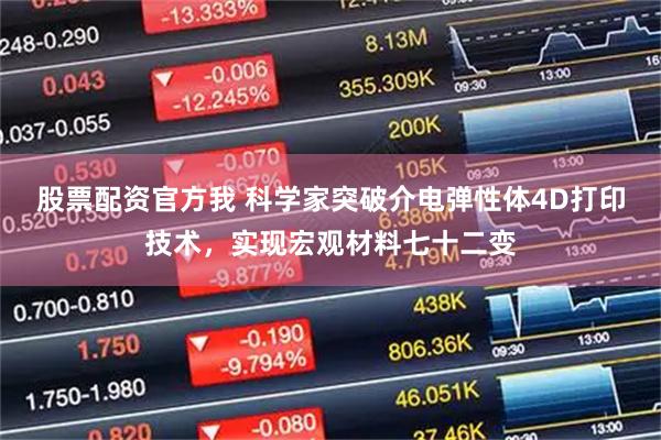 股票配资官方我 科学家突破介电弹性体4D打印技术，实现宏观材料七十二变